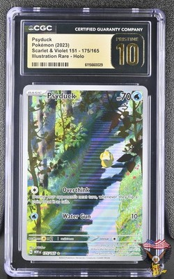 Psyduck 175/165 Illustration Rare IR SV MEW EN 151 Pokemon CGC 10