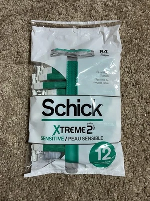 Schick Xtreme 2 Disposable Razors, 12 In Pack W 2 Thin Blades Up To 84 Shaves - Image 1 of 4