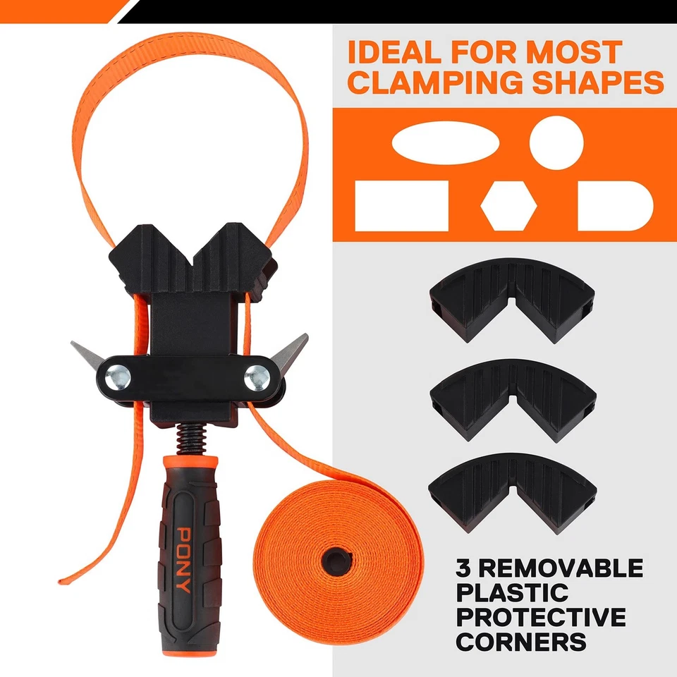 PONY 5-in-1 Band Clamp 6-2/7" Spring Clamp 4PC Frame Clamping Strap Holder Clamp - Image 4 of 4