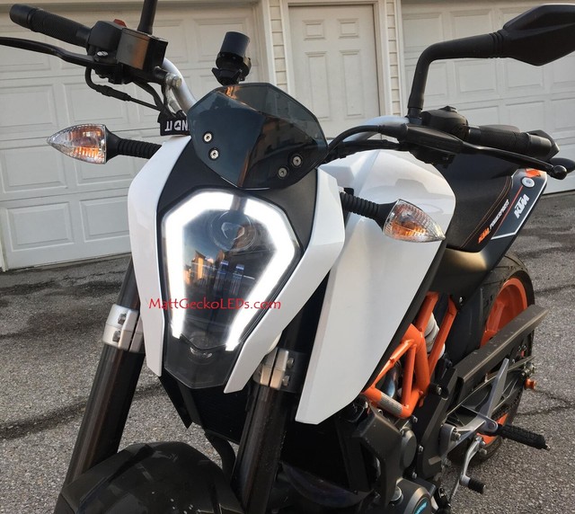 KTM Duke 125 / 200 / 390 LED Projection headlight .. Better than HID