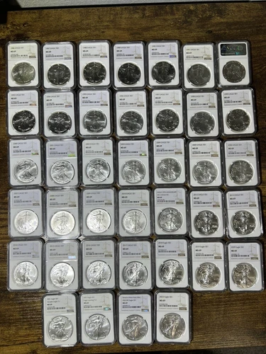 American Silver Eagle 39 Coin Set 1986-2023 NGC MS69 BROWN PREMIUM COINS PQ