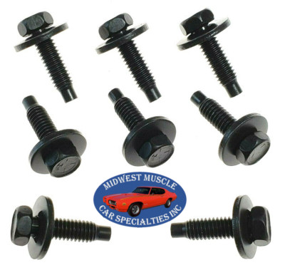 60-81 GM Front Bucket Bench Seat Track To Floor Pan 5/16-18 Bolts Hardware 8p A8