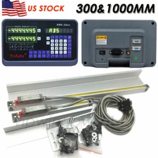 ToAuto 12" 40" Linear Scale 2 Axis DRO Digital Readout 5µm for Mill Lathe, US