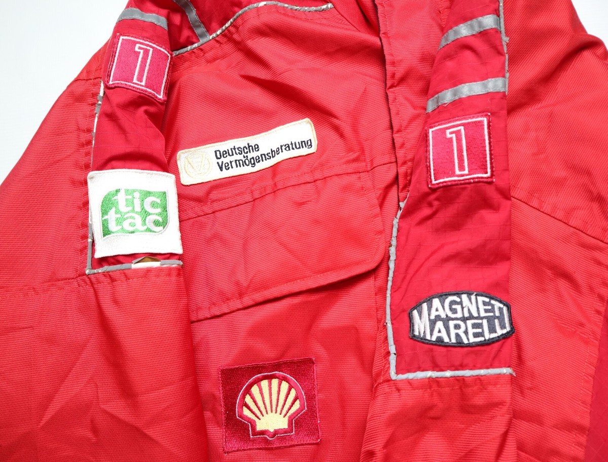 MICHAEL SCHUMACHER FERRARI Y2K VINTAGE RACING SHELL JACKET TOP RED