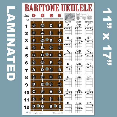 baritone ukulele fretboard