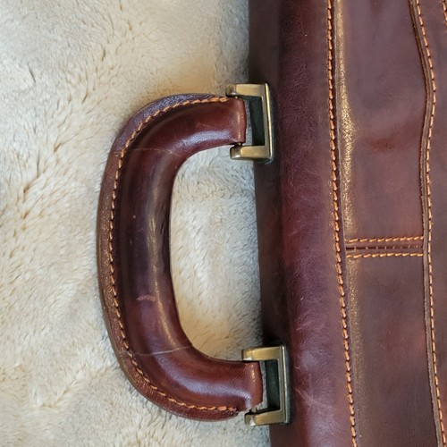 VERA PELLE Tahiti Vegetable Tanned Italian Leather Garment Travel Bag - Picture 11 of 15