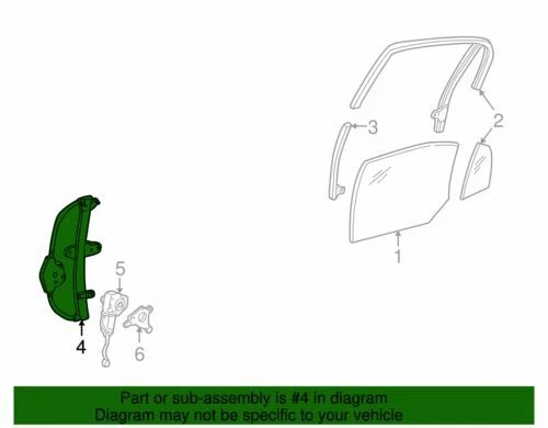 Genuine Lincoln Town Car Rear Window Regulator Passenger Side 7W1Z-5427000-A - Изображение 2 из 2