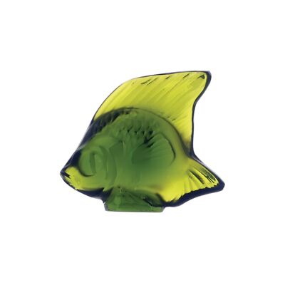 LALIQUE #3000900 SEAL FISH LIME GREEN BRAND NIB FRENCH WATER PARIS