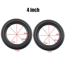 2PCS 4Inch Speaker Surround Rubber Woofer Edge Audio Repair Foam Protect US