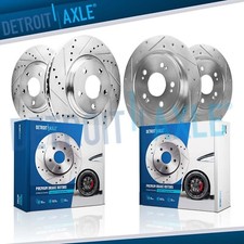 Front Rear Drilled and Slotted Disc Brake Rotors Kit for 2014 - 2020 Acura RLX