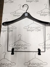SAKS FIFTH AVE 17" BLACK WOOD COORDINATE SUIT ADJUSTABLE HANGERS SET 5
