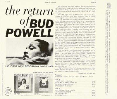 Bud Powell Jazz Piano NEW CD(SHM-CD) The Return Of Bud Powell 