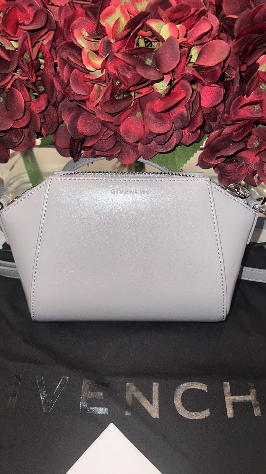 NEW Givenchy Antigona Nano Cross Body Bag- Medium Gray image 2