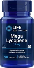 Life Extension Mega Lycopene 15mg 90gels From Natural Tomato NonGMO/Gluten Free