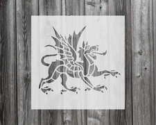 Dragon Stencil, Durable Flexible Handmade Mylar Reusable Craft Template, 244