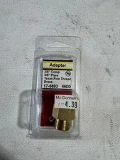 LASCO 17-6693 3/8In Female Fine Thread Flare by 3/8In Compression Brass Adapter