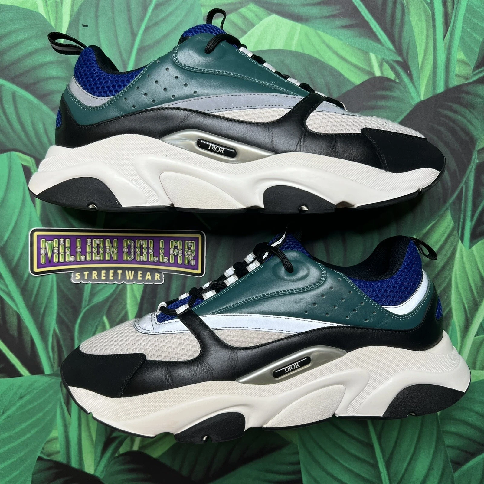 Baskets réfléchissantes Dior B22 « vert profond » taille   14M/47EU