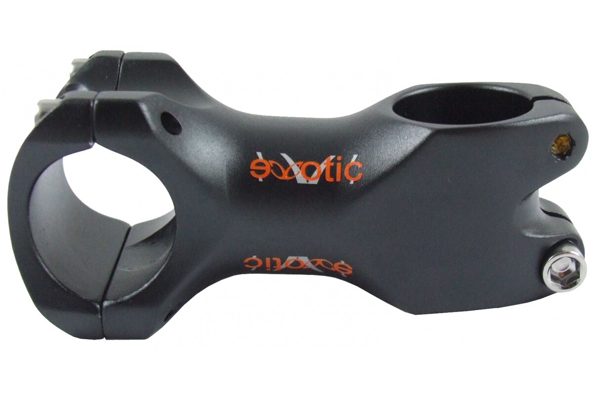 eXotic 6061 T6 Al Stem, 31.8mm Oversize,1 1/8 in,Black MTB / Road