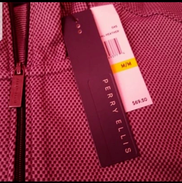 NEW PERRY ELLIS 1/4  ZIP UP SWEATER TOP GREY NWT MENS NEW WITH TAGS - Image 4 of 4