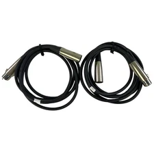 2 x TTL 1PS6M 6 ft XLR Microphone Cables