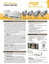 FSR PWB-250 TV / Flat Panel Display Flush Metal Power / Data Wall Box (Almond)