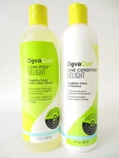 DEVACURL DELIGHT LOW POO CLEANSER & ONE CONDITION 12 OZ Set