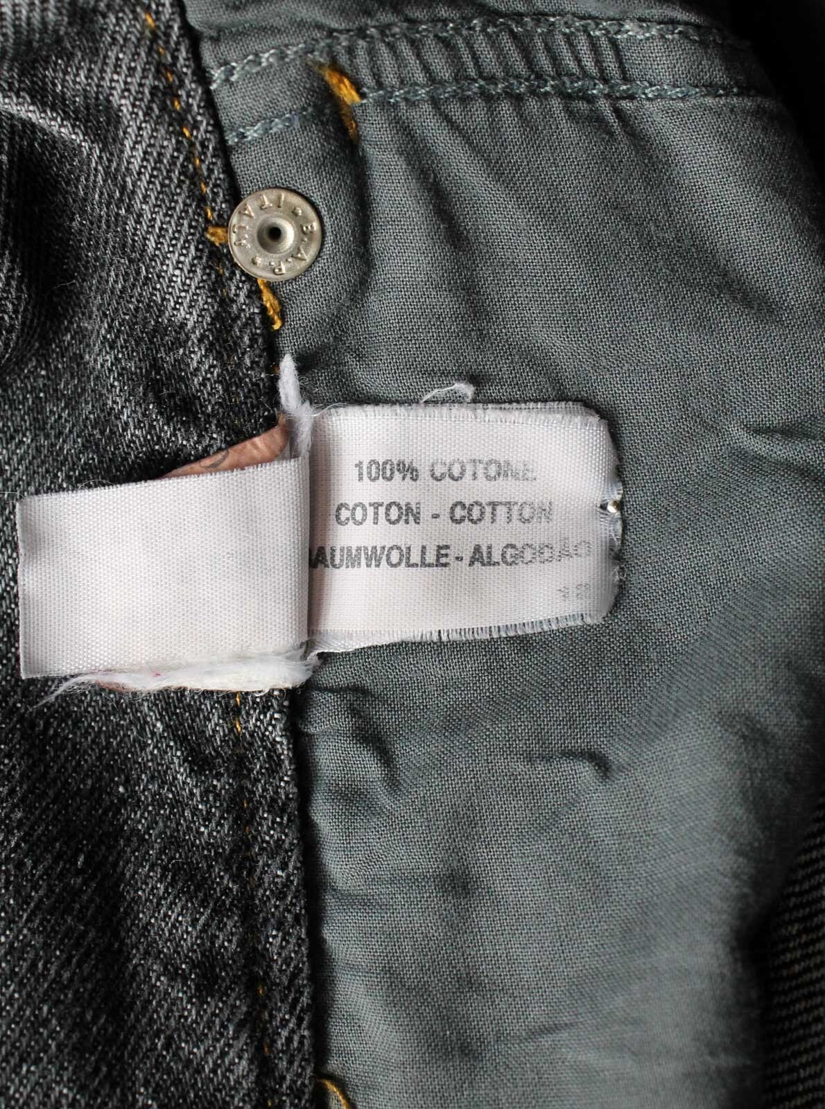 VALENTINO Jeans Men's W34 Straight Leg Whiskers High Rise Zip Fly thumbnail 6