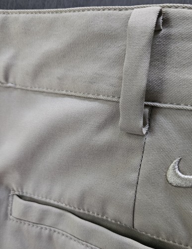 Nike Dri-Fit Golf Pants Mens Standard Fit Khaki Tan Colored Chino Size 34 Preppy - Picture 9 of 9