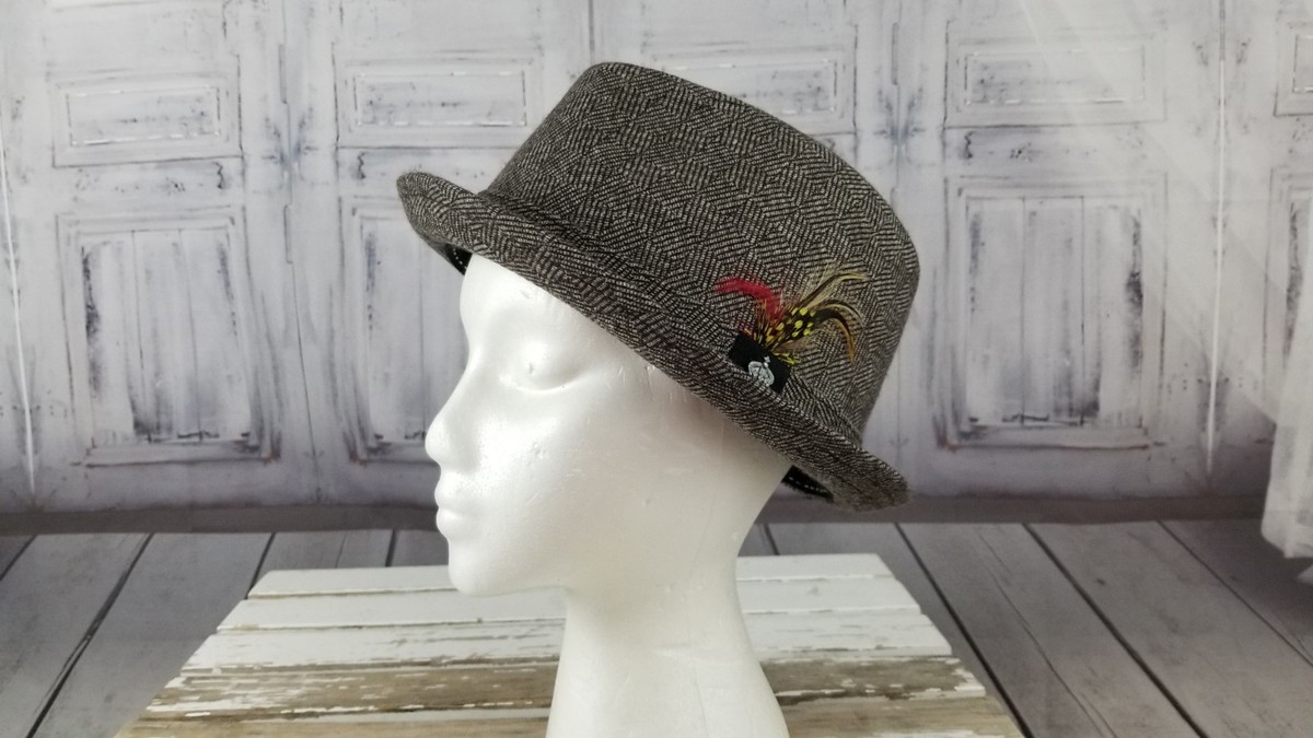 Men fedora large hat feather Christys crown collection Tony  display picture 1