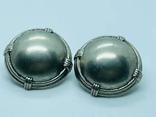 LOT of 2 Full Metal Dome Buttons Size 23mm Dill 330417 Color #38 "Dull Silver"