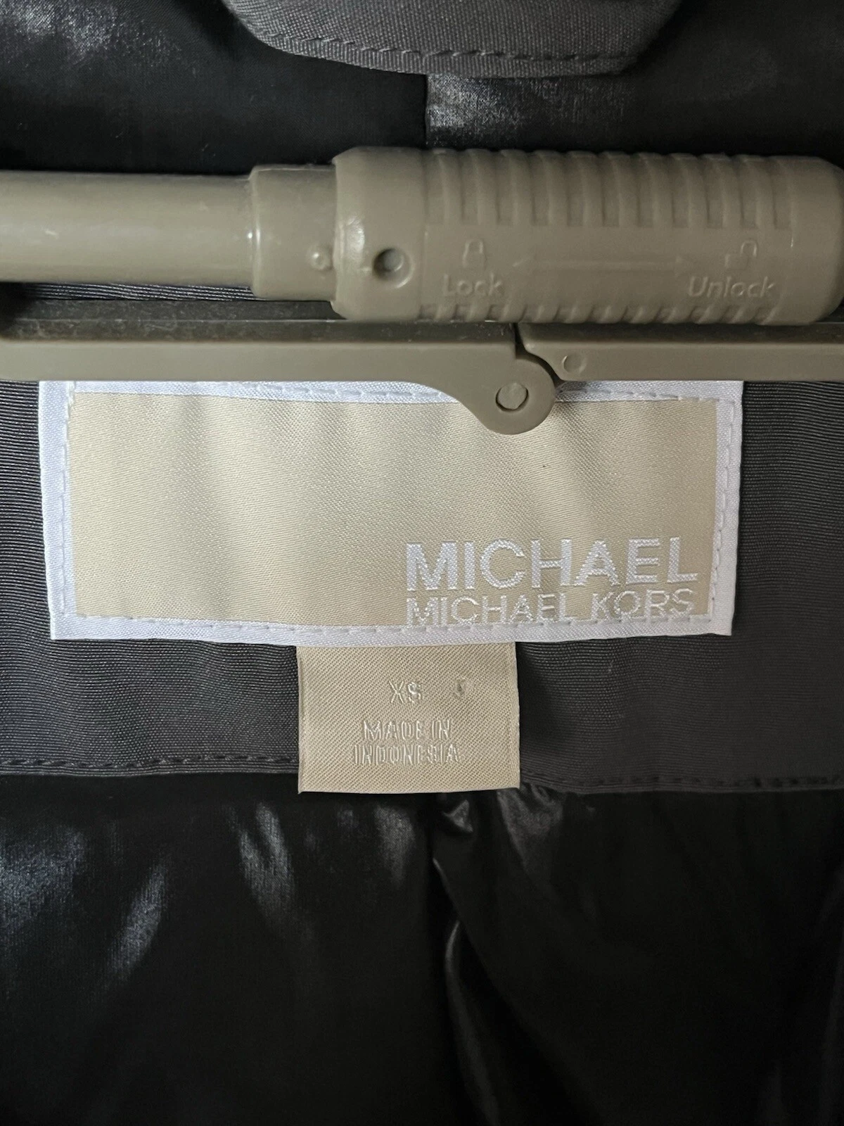 Giacca Anorak Michael Kors donna Missy piumino imbottito pelliccia sintetica cappuccio taglia XS $330