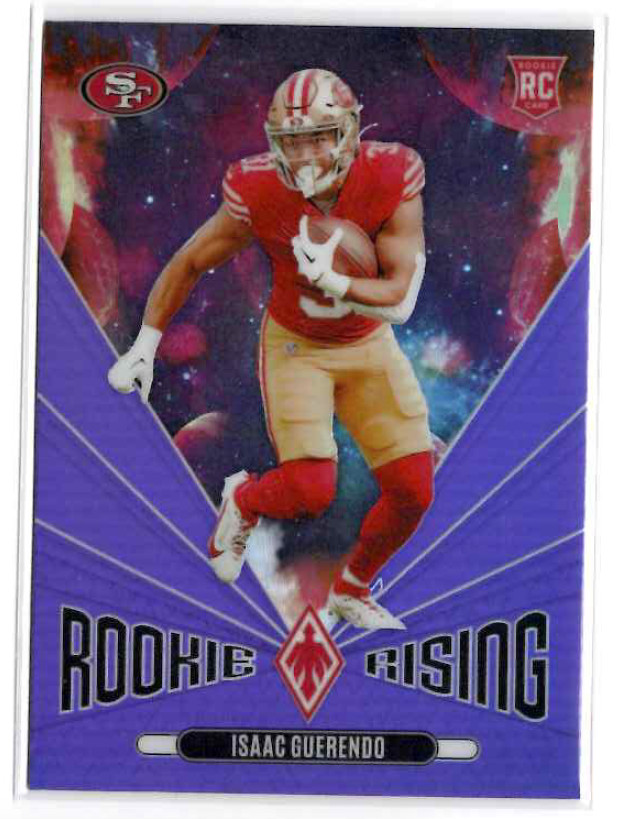 Isaac Guerendo 2024 Panini Phoenix Rookie Rising #RR-IGO RC Purple San Francisco