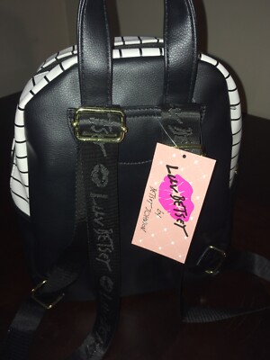 Betsey Johnson Black and White Faux Leather Backpack with  display picture 1