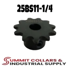 #25 Roller Chain Sprocket B Type 1/4'' Bore 11 Tooth 25BS11-1/4
