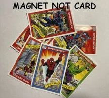 COLLECTIBLE 1990 MARVEL UNIVERSE SERIES 1 FLEXIBLE REFRIGERATOR MAGNETS 2”x3”.
