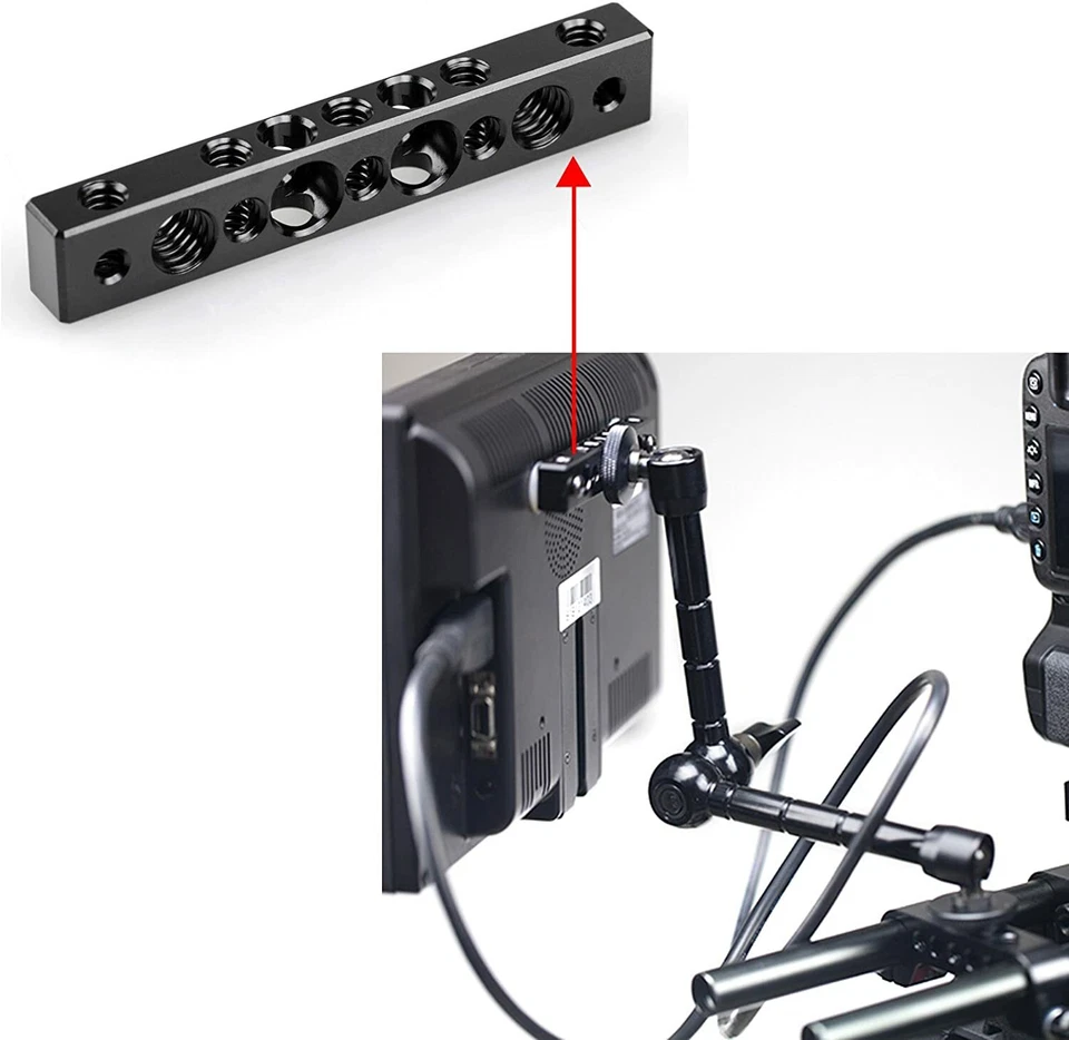 SmallRig Cheese Plate w/Multiple Threaded Hole for Monitor Mount DIY Camera 1091 - Image 2 of 4