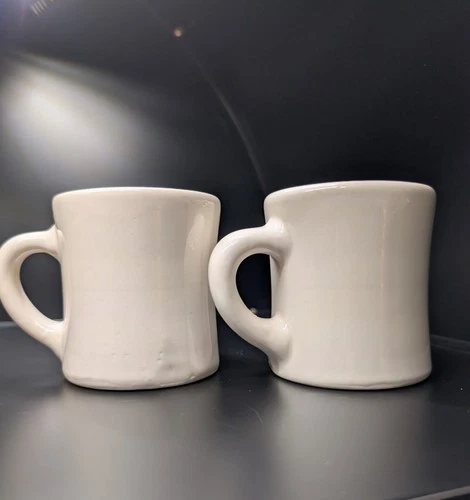 Vintage Victor Restaurant Ware Mugs Set Of Two, Stamped & in Excellent Condition