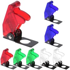 12mm Toggle Switch Safety Covers 8Pc Red Blue Green Clear