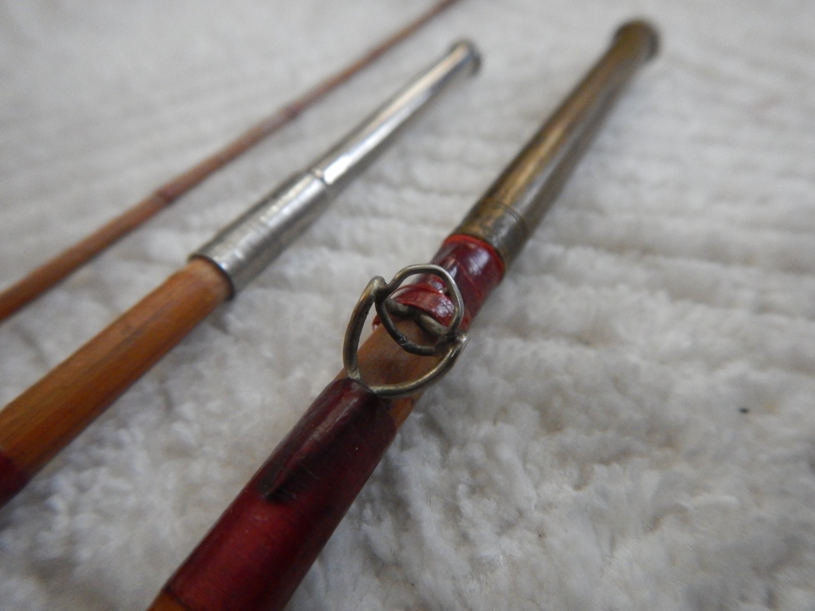 Antique Unmarked 7 1/2 Ft  3 Pc NON- Bamboo Fly Rod--- Needs Restoration