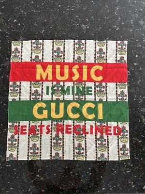 Gucci 100th Anniversary 'Music Is Mine' 100% Cotton Scarf/Bandana 18  Square