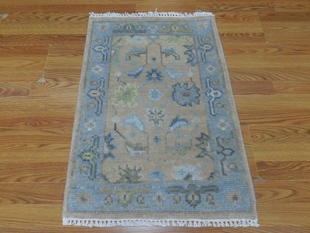 Turkish Oushak Rug,Modern Multicolored Area Rug,Handmade Bohemian Rug 2x3 Ft