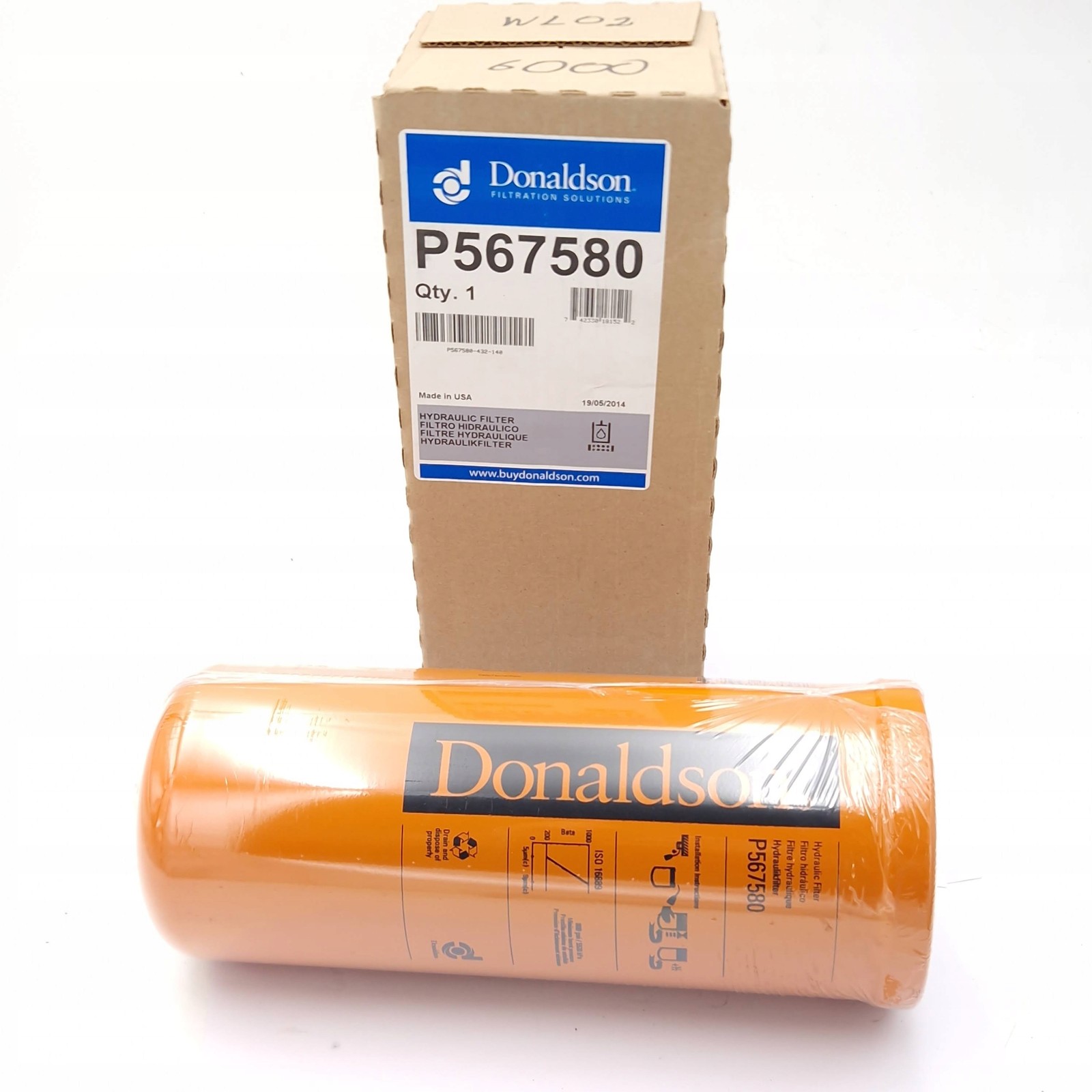 Donaldson P567580 Hydraulic Filter 1 Piece
