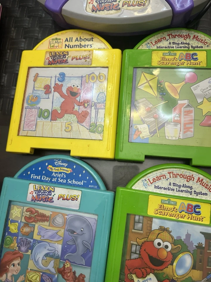 2004 Mattel Learn Through Music w/ Cartridge Sesame St Dora & Spongebob +4 More - Image 4 of 4