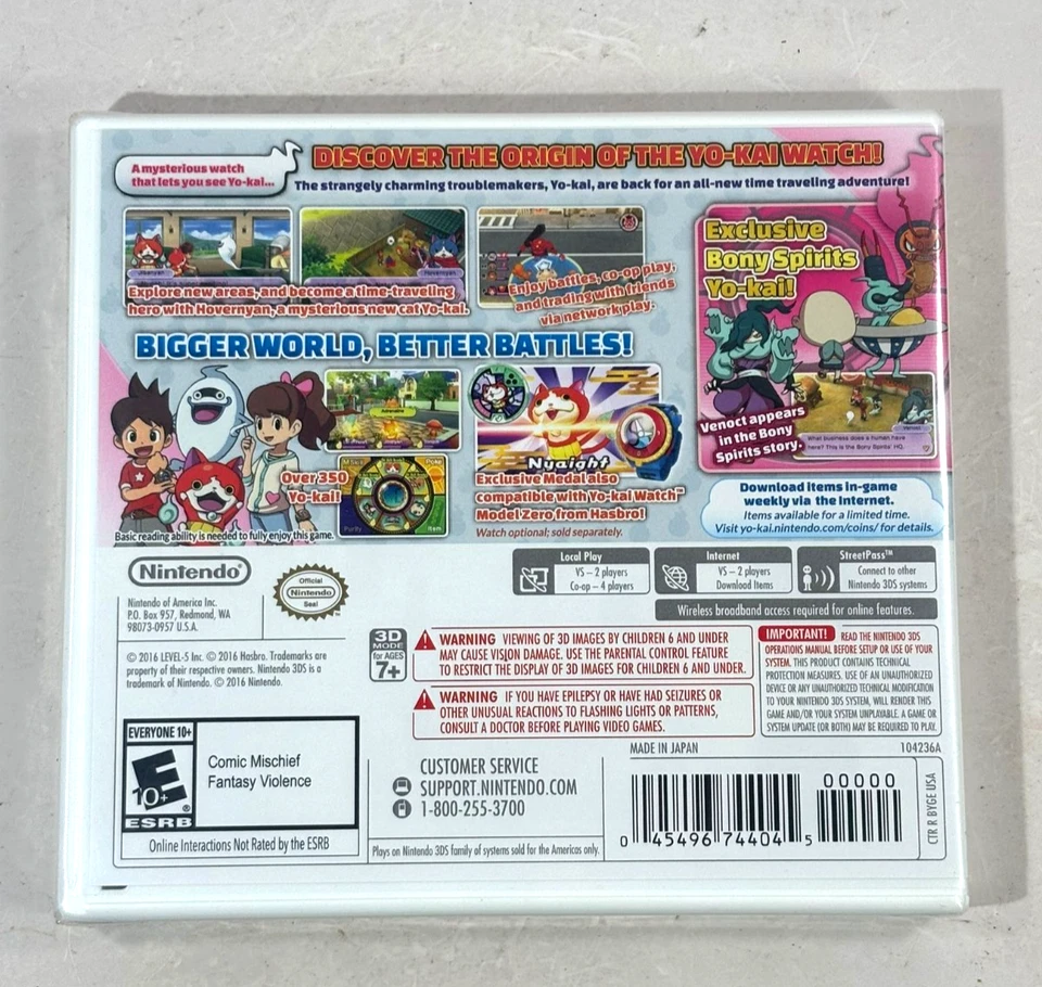 YO-KAI WATCH 2: Bony Spirits (Nintendo 3DS, 2016) Brand New Sealed - Image 2 of 4
