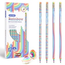 12 PCS 2 PreSharpened Rainbow Pencils Number 2 Writing School Kids Supply