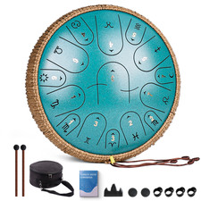Steel Tongue Drum 13 Inch 15 Notes, C Major 432 Hz Handpan Drum for Adults, Kids