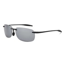 Stylische Matrix Style Sonnenbrille Sportbrille cool, silber, Rahmenlos, 5435