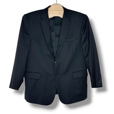 Jos. A. Banks Traveler Mens 48R Black Wool Two Button Tailored Fit Blazer Black