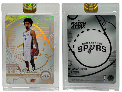 2025 Topps Match Attax White Foil #122 Dylan Harper Spurs Rookie Card (RC)