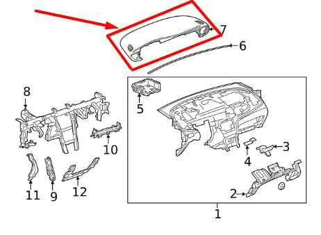 2017-2022 Buick Encore Dash Instrument Panel Upper Trim Panel 42574076 OEM - Image 2 of 4